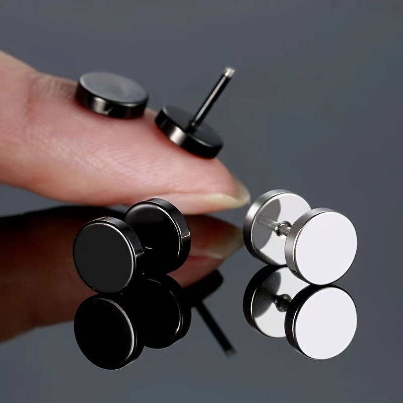 24pcs Stainless Steel Dopamine Color Barbell Earrings